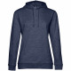 Толстовка с капюшоном женская Hoodie, синий меланж, размер XS Толстовка с капюшоном женская Hoodie, синий меланж, размер XS
