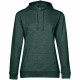 Толстовка с капюшоном женская Hoodie, темно-зеленый меланж, размер L Толстовка с капюшоном женская Hoodie, темно-зеленый меланж, размер L