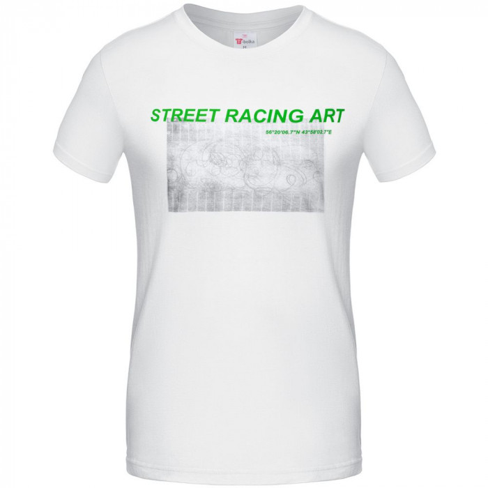 Футболка Street Racing Art, белая, размер S