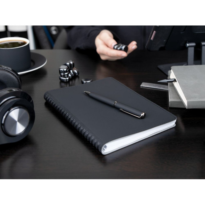 Ручка шариковая Inkish Gunmetal в футляре, белая