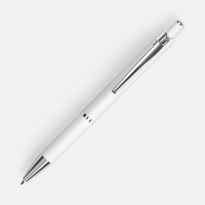 Ручка шариковая Chromos Soft Touch, белая