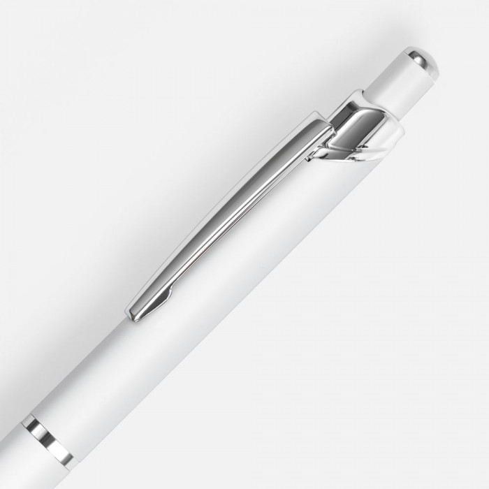 Ручка шариковая Chromos Soft Touch, белая