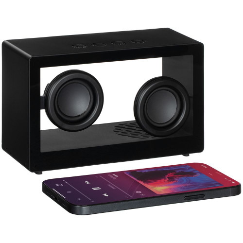 Bluetooth-колонка со светомузыкой Sensofonic, черная Bluetooth-колонка со светомузыкой Sensofonic, черная