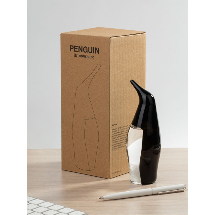 Штормгласс Penguin, черный