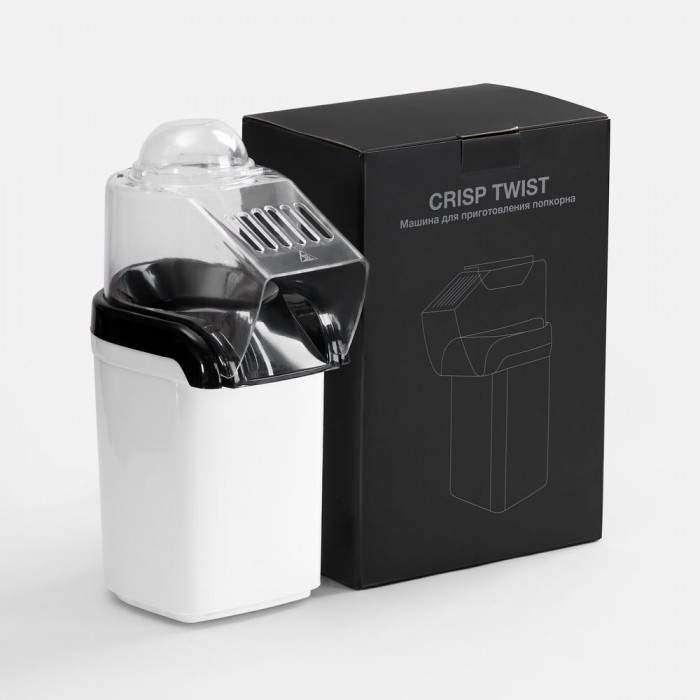 Машина для приготовления попкорна Crisp Twist, белая