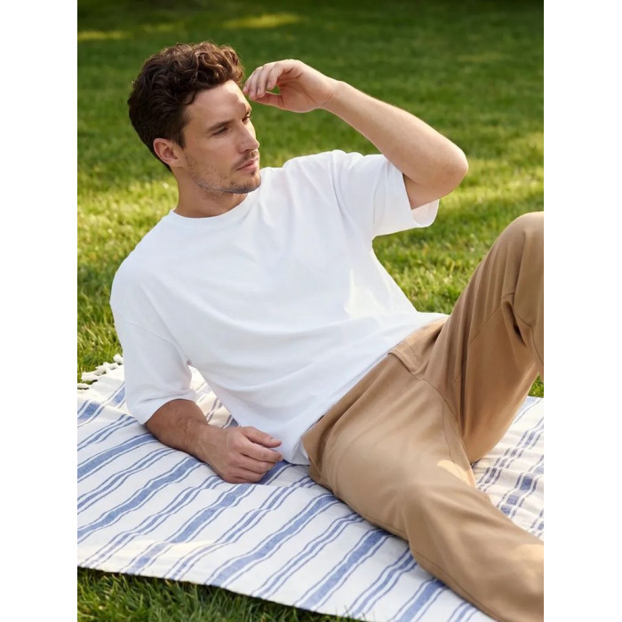 Футболка Oversize Premium 210, белая, размер S