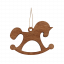 Ёлочная игрушка Лошадка (красный) Ёлочная игрушка Лошадка (красный)