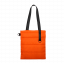 Шоппер Superbag Bubble, стёганый, с магнитной кнопкой (оранжевый с черным)