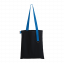 Шоппер Superbag black (чёрный с голубым)