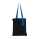 Шоппер Superbag black (чёрный с голубым)