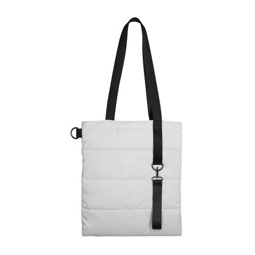 Шоппер Superbag Bubble, стёганый, без застёжки (белый с черным)