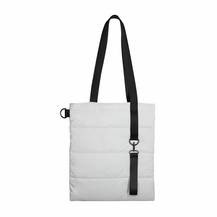 Шоппер Superbag Bubble, стёганый, без застёжки (белый с черным)