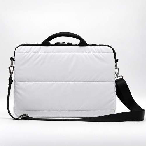 Сумка для ноутбука Superbag Bubble, стёганая, на молнии, с регулируемой лямкой (белый) Сумка для ноутбука Superbag Bubble, стёганая, на молнии, с регулируемой лямкой (белый)