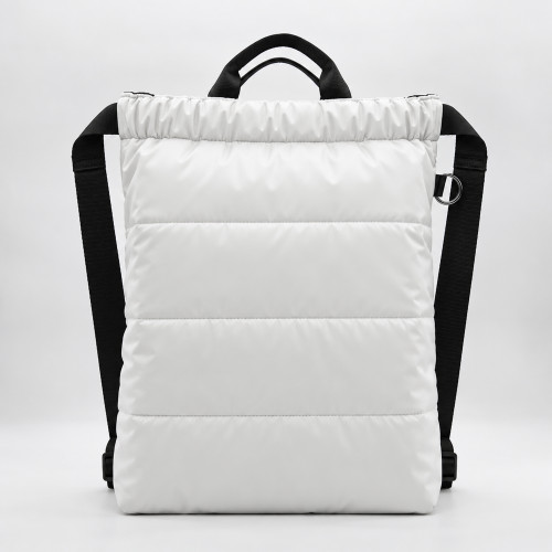 Рюкзак Superbag Bubble, стёганый, с внутренним карманом и креплением (карабин) (белый)