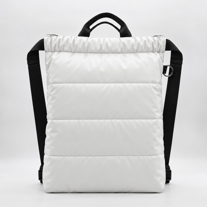 Рюкзак Superbag Bubble, стёганый, с внутренним карманом и креплением (карабин) (белый)