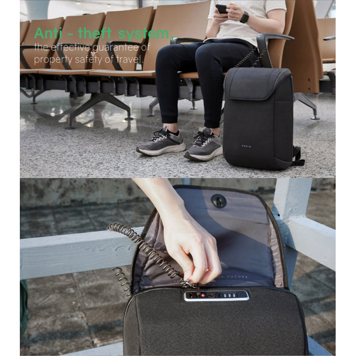 Рюкзак KORIN ClickPack X 45х32х15,5 см, с клапаном, черный