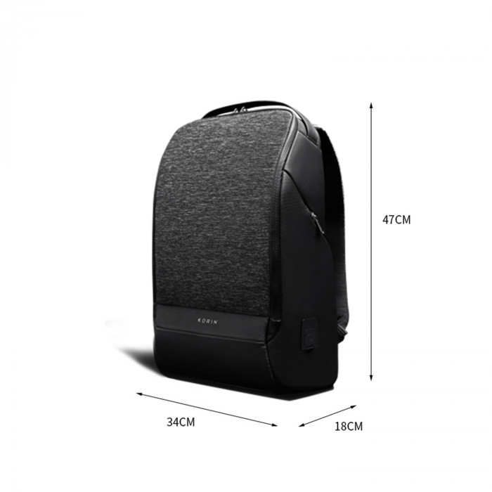 Рюкзак KORIN FlexPack Pro 47х34х18 см, черный