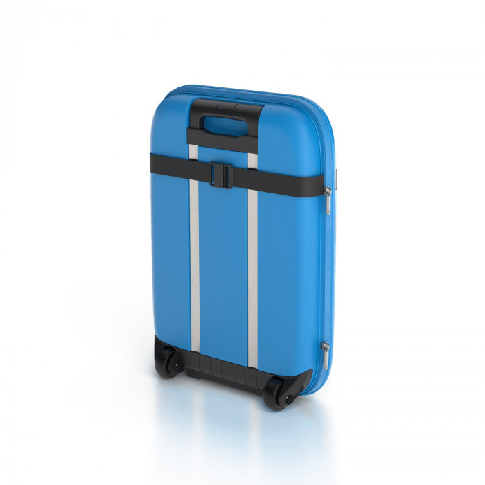 Чемодан складной Rollink Aura 55x40x20 см, 2 колеса, синий