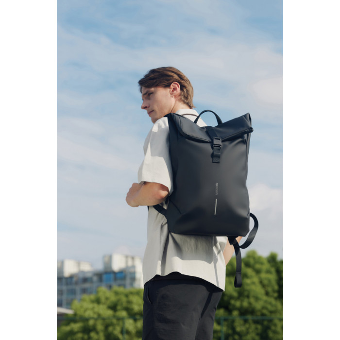 Антикражный водонепроницаемый рюкзак Urban Flap-Top, черный