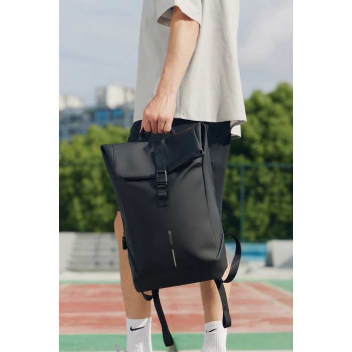 Антикражный водонепроницаемый рюкзак Urban Flap-Top, черный