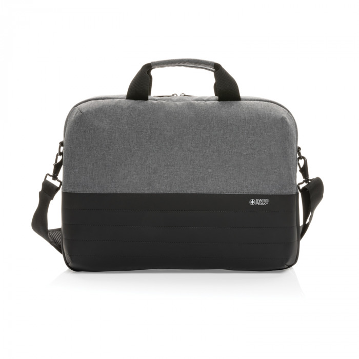 Сумка для ноутбука Swiss Peak с RFID-защитой из rPET AWARE™, 15,6’’