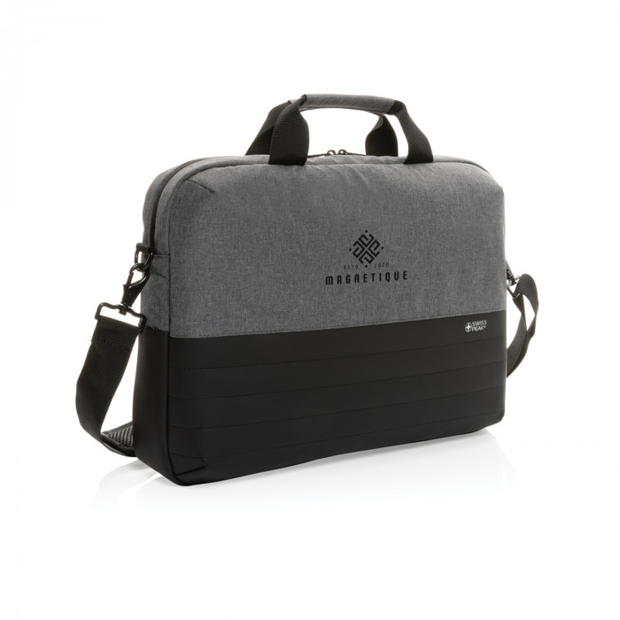 Сумка для ноутбука Swiss Peak с RFID-защитой из rPET AWARE™, 15,6’’