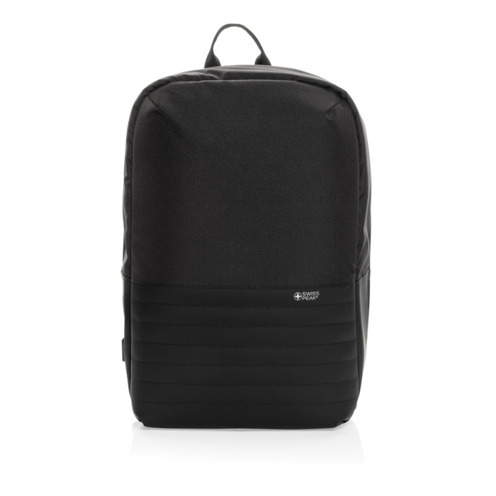 Антикражный рюкзак для ноутбука Swiss Peak с RFID-защитой из rPET AWARE™, 15,6’’