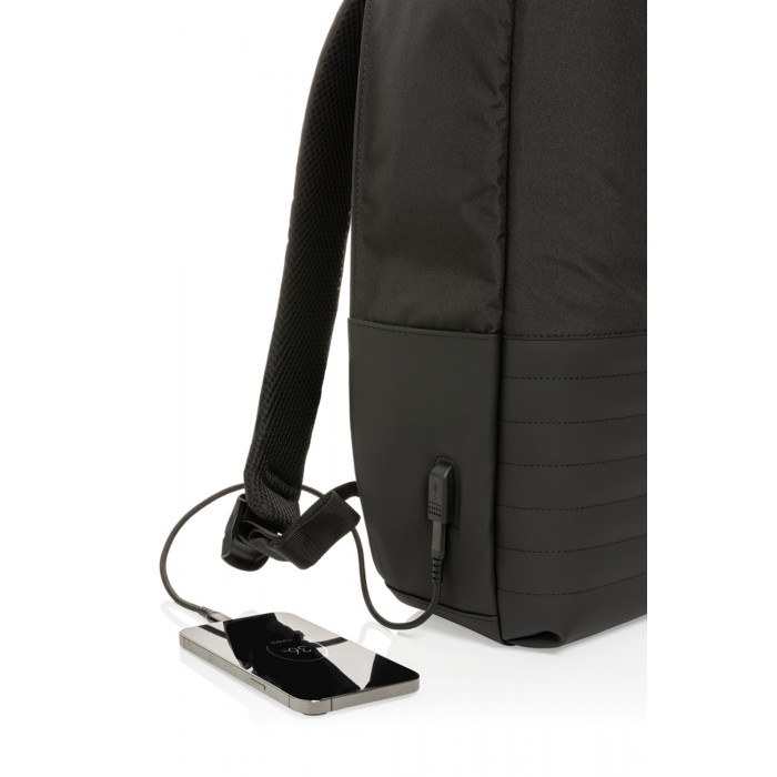 Антикражный рюкзак для ноутбука Swiss Peak с RFID-защитой из rPET AWARE™, 15,6’’