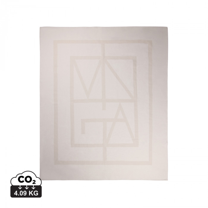 Плед VINGA Monogram из переработанного полиэстера GRS, 170x130 см