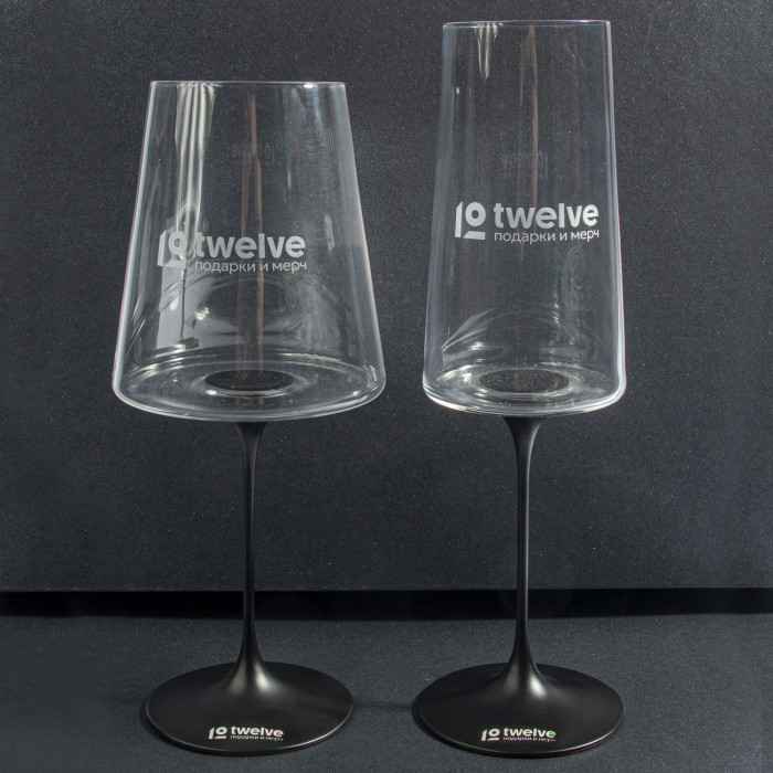 Хрустальный бокал для игристого вина на магните Trebonn SplitGlass, 2 шт, 320 мл