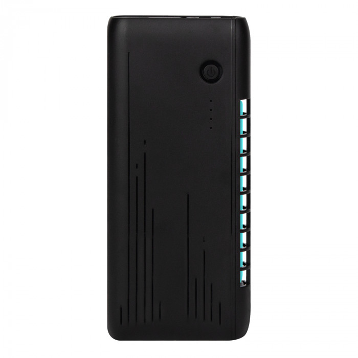 Внешний аккумулятор с встроенной УФ лампой Uno 6000 mAh, черный Внешний аккумулятор с встроенной УФ лампой Uno 6000 mAh, черный