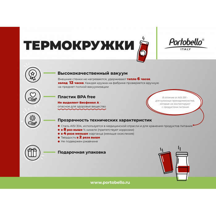 Термобутылка вакуумная герметичная Libra, серая Термобутылка вакуумная герметичная Libra, серая
