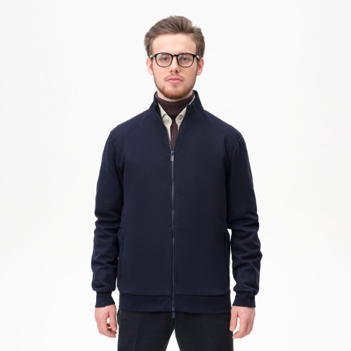 Толстовка на молнии Астин (Astin) темно-синяя, размер XXL