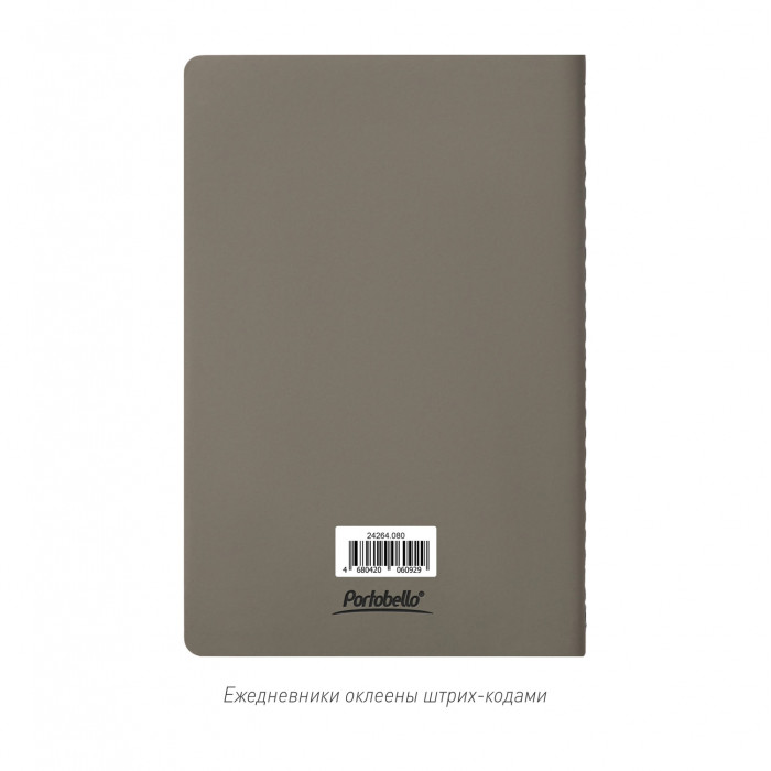 Блокнот Alpha slim, серый