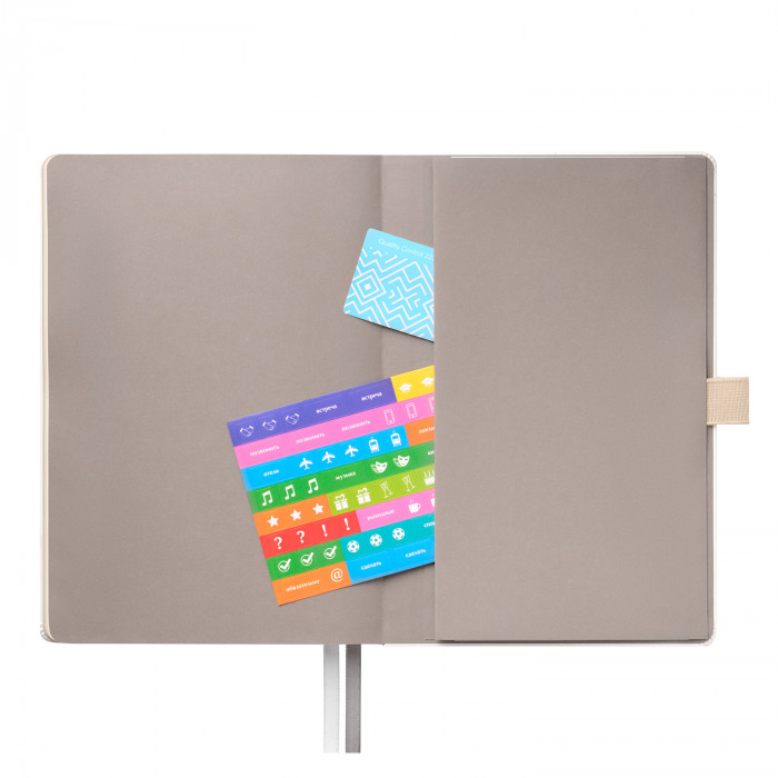 Ежедневник Арктик (Arctic) недатированный, белый/серый