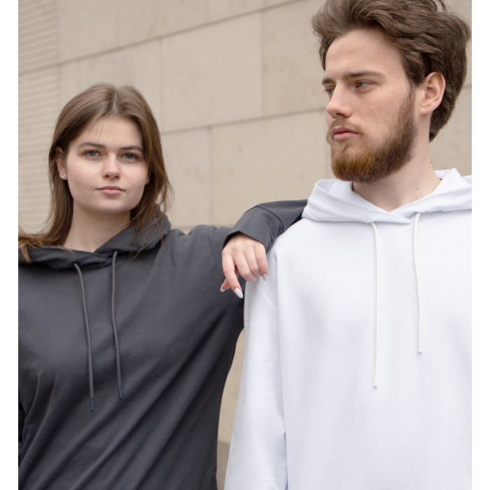 Худи с капюшоном, унисекс Алекс (Alex) белый