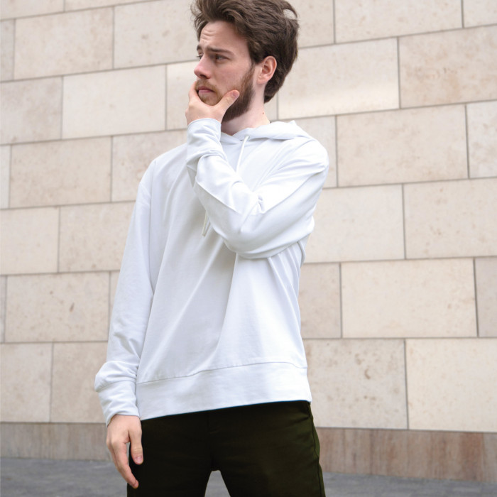 Худи с капюшоном, унисекс Алекс (Alex) белый