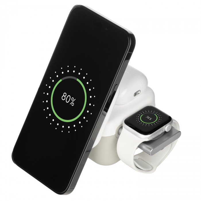 Беспроводная зарядная станция 3в1 15W Cube Wireless Magnetic Беспроводная зарядная станция 3в1 15W Cube Wireless Magnetic