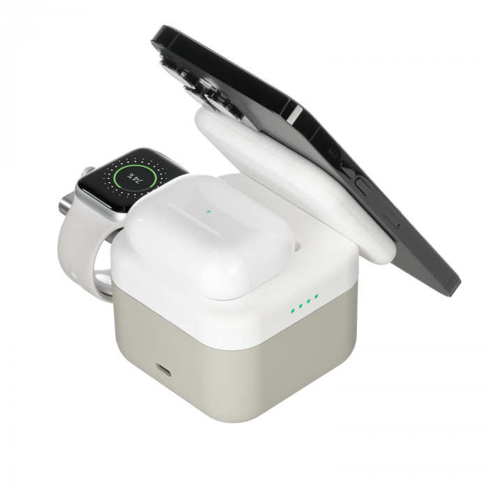 Беспроводная зарядная станция 3в1 15W Cube Wireless Magnetic Беспроводная зарядная станция 3в1 15W Cube Wireless Magnetic
