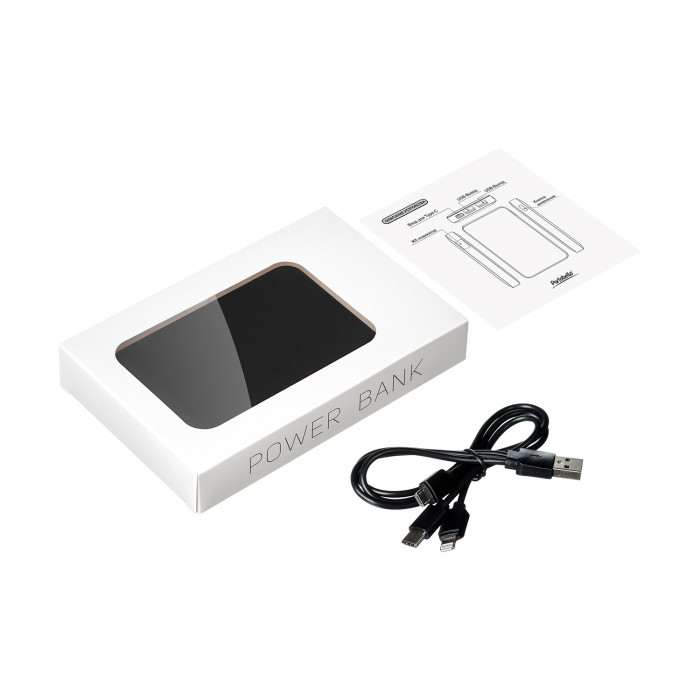 Внешний аккумулятор с подсветкой Анкор (Ancor) 5000 mAh, черный