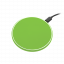 Беспроводное зарядное устройство с подсветкой 15W Аурис (Auris), салатовое