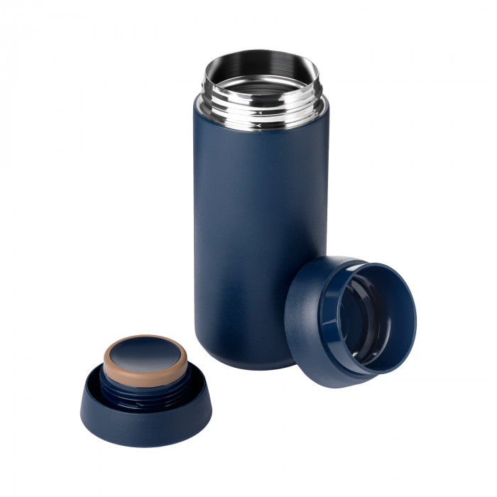 Термобутылка вакуумная герметичная Грейс (Grace), синяя