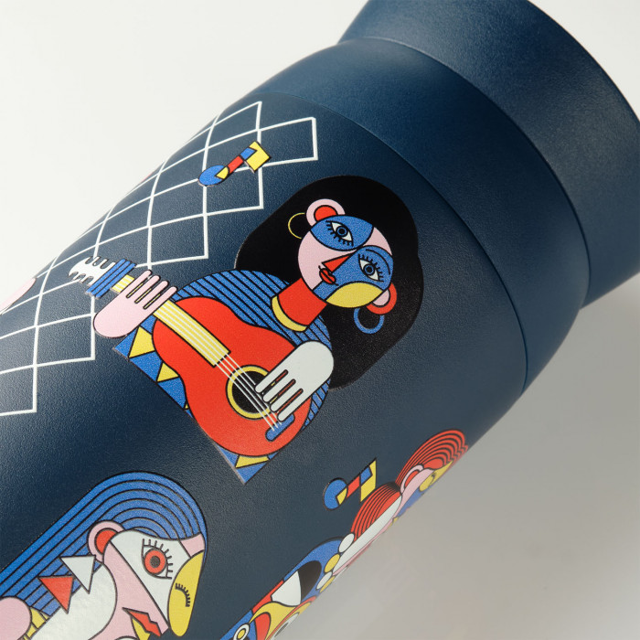 Термобутылка вакуумная герметичная Грейс (Grace), синяя