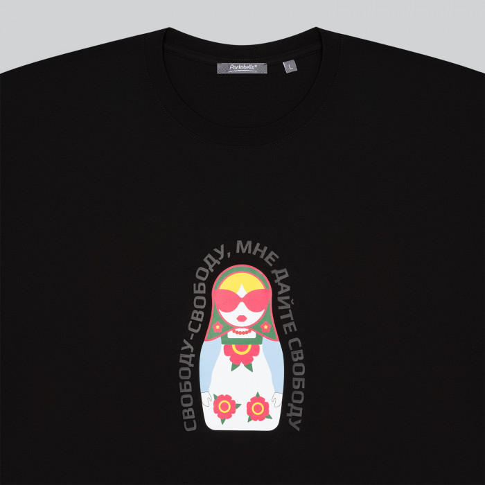 Футболка унисекс Крис (Kris), 150 гр., черная, размер S