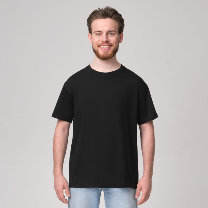 Футболка унисекс Крис (Kris), 150 гр., черная, размер S