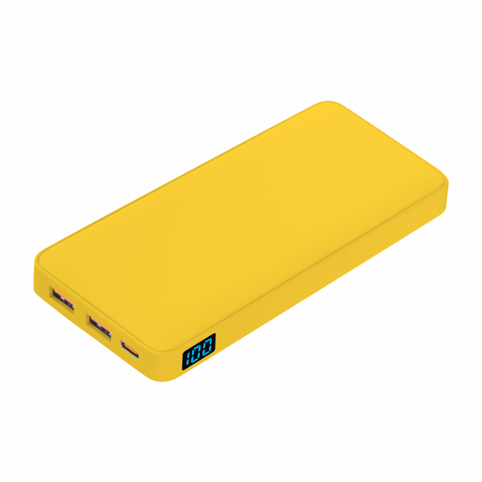 Внешний аккумулятор с подсветкой Анкор Плюс PD (Ancor PD Plus) 10000 mAh, желтый