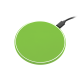 Беспроводное зарядное устройство с подсветкой 15W Аурис (Auris), салатовое