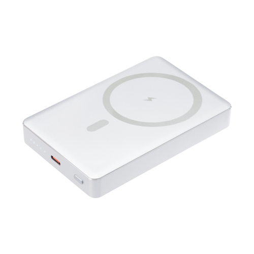 Внешний аккумулятор Atlantis PD Plus 10000mAh с функцией беспроводной зарядки 15W, серебряный