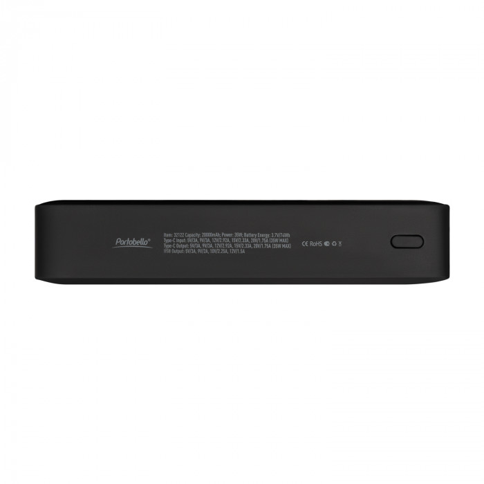 Внешний аккумулятор с подсветкой Анкор Плюс PD (Ancor PD Plus) 20000 mAh, черный