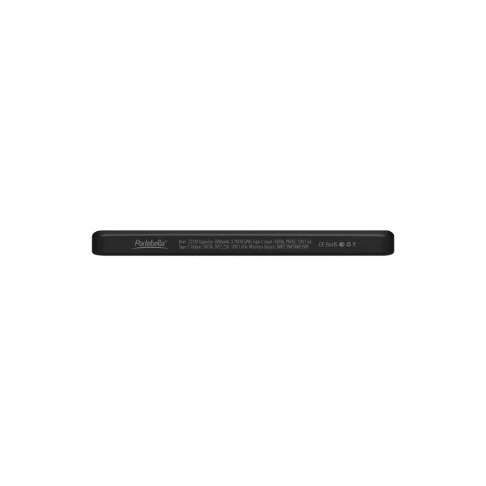 Внешний аккумулятор Атлантис (Atlantis) PD 5000mAh с функцией беспроводной зарядки 15W, черный